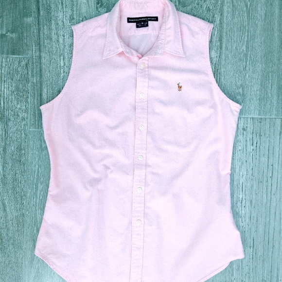 Ralph Lauren Tops - 5/$25 Ralph Lauren Sport Pink Collared Tank Top 10